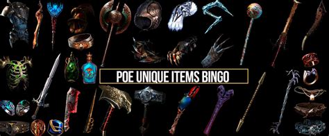 poe unique items list.